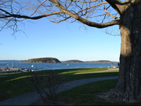 Agamont Park, view of Porcupine Islands, Bar Harbor, Maine