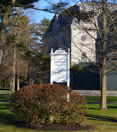 Bowdoin College, Maine St., downtown Brunswick, Maine