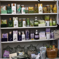 Beauty and the Bath, soap display, Wickford, R.I.