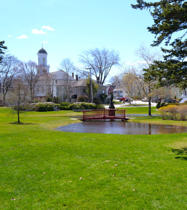 Library Park, Summer St., downtown Bath, Maine