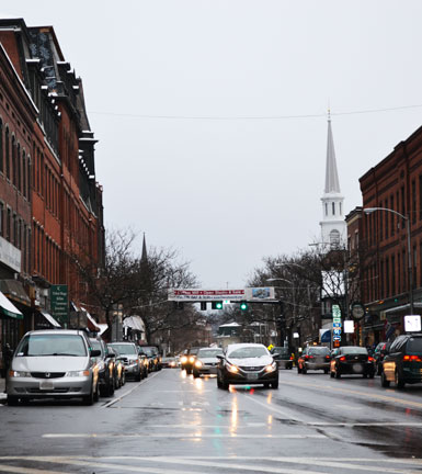 Main Street, downtown Brattleboro, Vermont