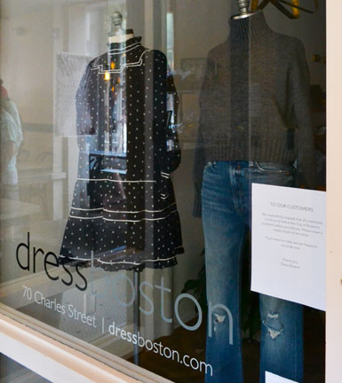 Dress, boutique on Charles St., next to Tatte Bakery