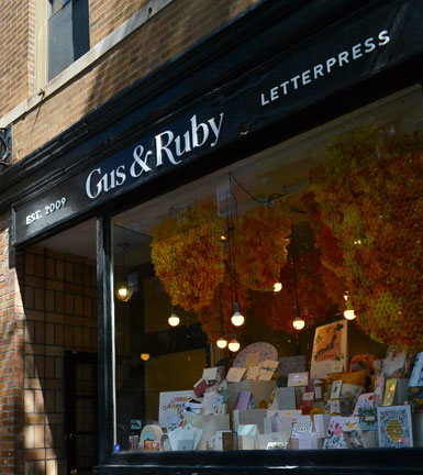 Gus and Ruby Letterpress, Charles St., Boston