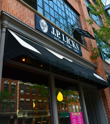J.P.Licks, ice cream shop, Charles St., Boston, Ma.