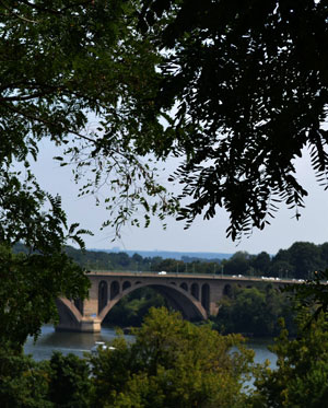 Key Bridge over the Potomac River, seen from Georgetown, D.C.