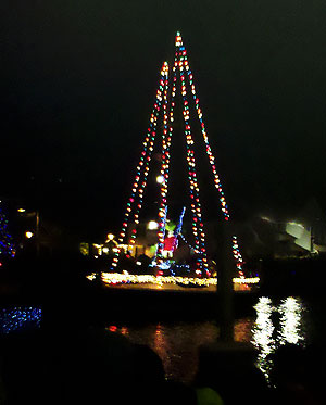 Mystic Holiday Lighted Boat Parade, downtown Mystic, Ct.