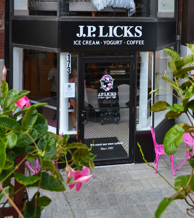 J.P. Licks, ice cream shop, Newbury St.