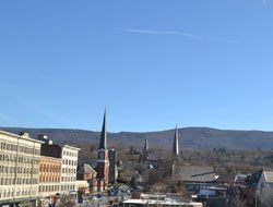 View of Berkshire Mountains from Downtown North Adams, Ma.