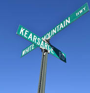 North Conway Village street sign at Kearsage Rd., North Conway, N.H.