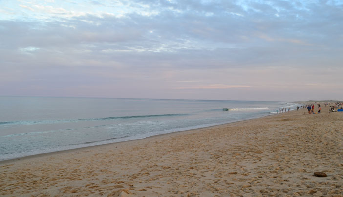 Looking south at dusk on Nauset Town Beach, Orleans, Cape Cod