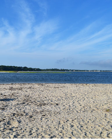East Bay seen from cove at Dowses Beach, Osterville, Ma.