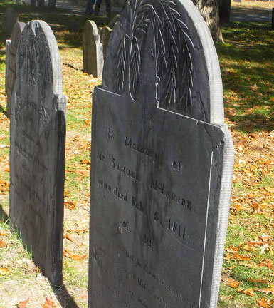 Burying Point tombstones, Charter St., Salem