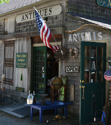 Peter's Attic Antiques and Artemis vintage clothing, Neck Rd., Tiverton, R.I.