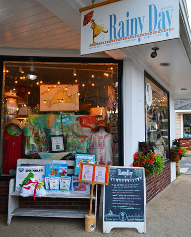 Rainy Day, shop on Main St., Vineyard Haven, Martha's Vineyard, Ma.