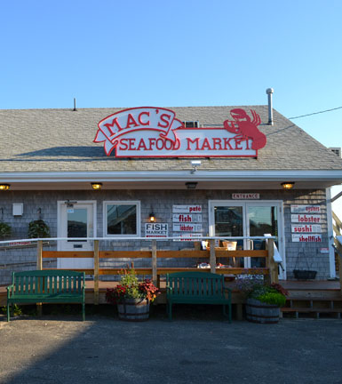 Mac's Seafood Market, 265 Commercial St., on the side of Mac's Seafood, Wellfleet Town Pier