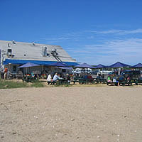 Tables at Mac's Seafood on the Pier, 265 Commercial St., Wellfleet Town Pier